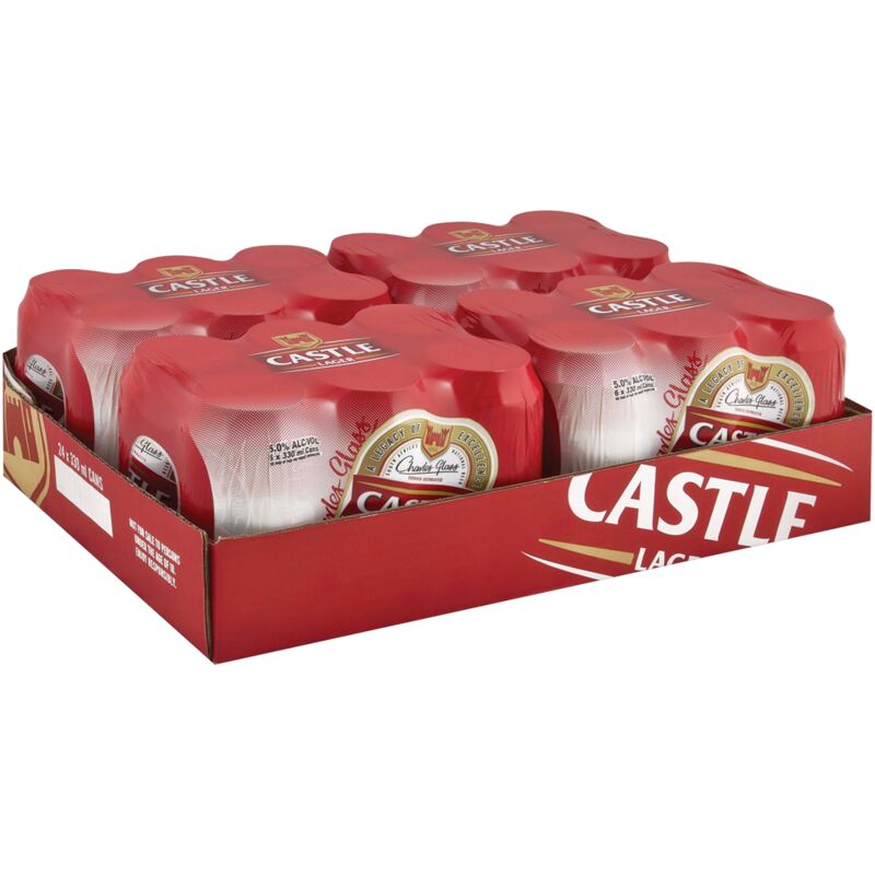 CASTLE LAGER CAN – 330ML X 24